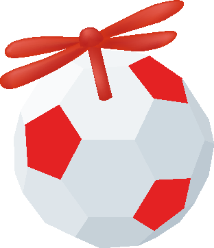Red football-copter